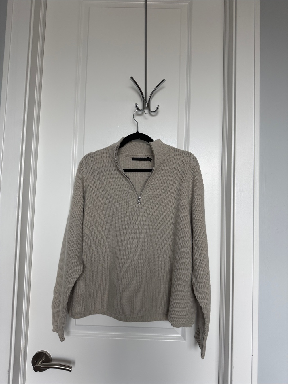 Jenni Kayne Cashmere Half Zip - Light Grey
